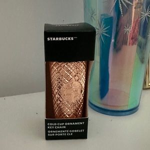 Starbucks mini rose gold ornament cold cup